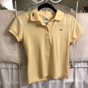 LACOSTE pastel yellow polo